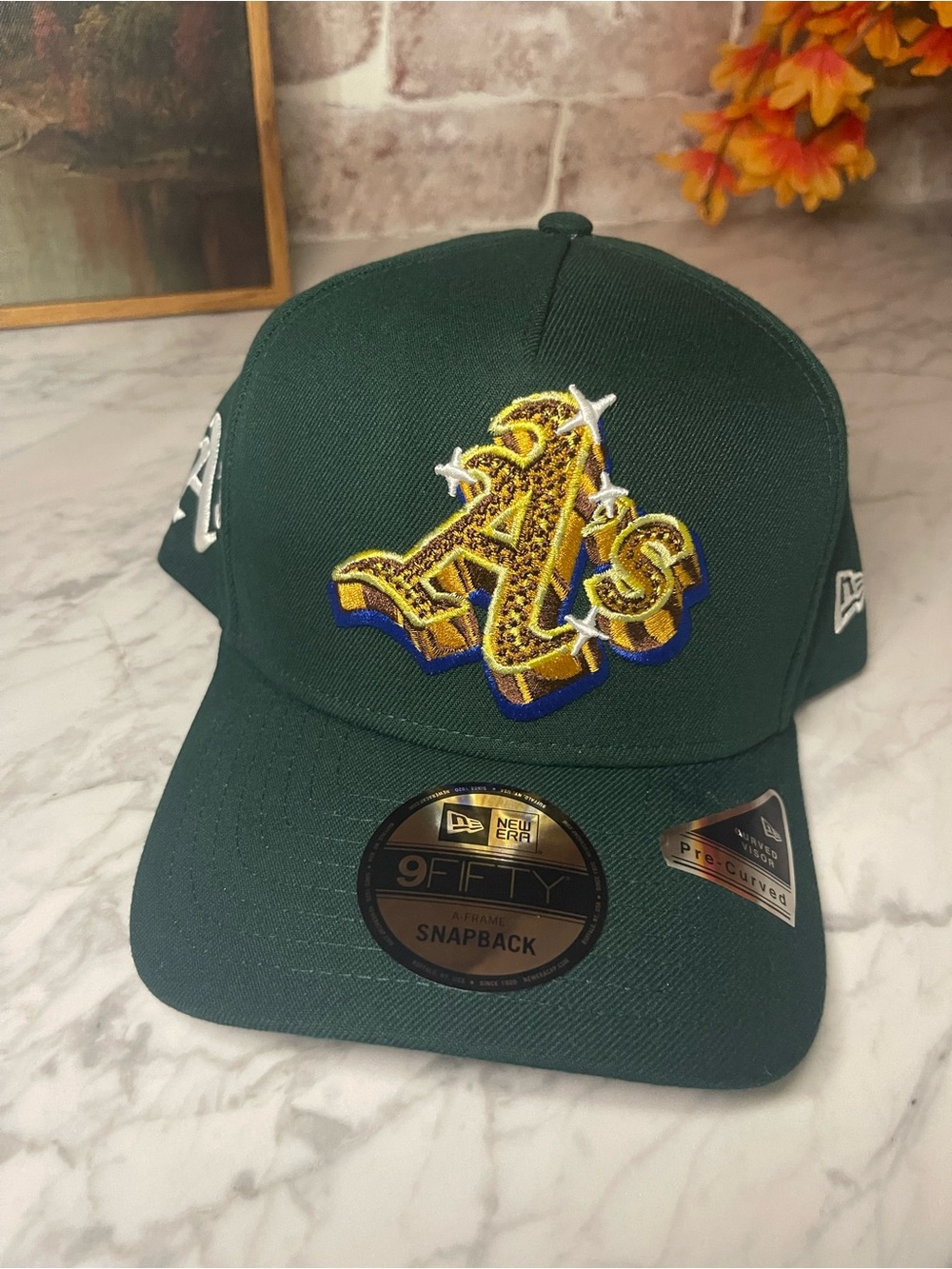 New Era Oakland Athletics New Era Sparkle 9FIFTY Snapback Hat Sparkle Green &